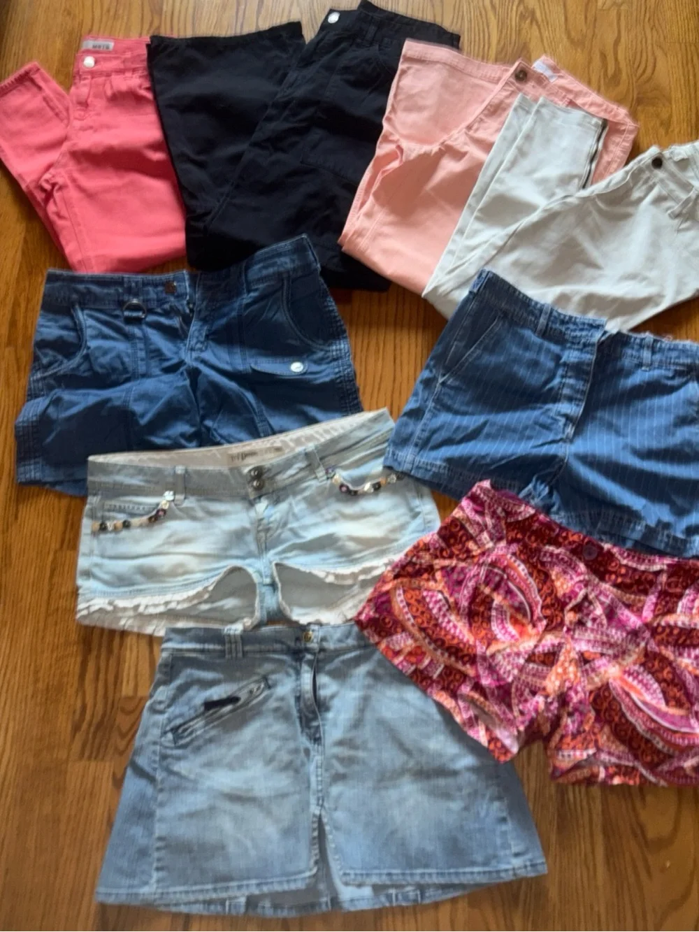 Lots Of 9 NEW & not Denim Pants/Shorts/Skirts: Zara Loft Abercrombie Gap Sz 6/8 - Picture 1 of 12
